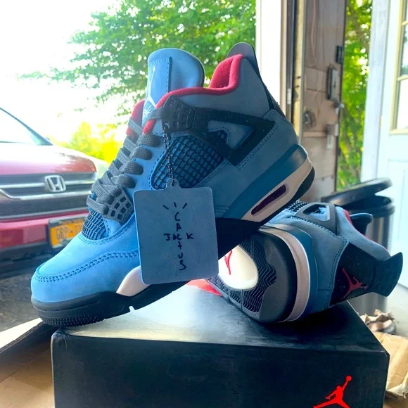 (BRAND NEW in the box) TRAVIS SCOTT X AIR JORDAN RETRO 4’S Jordan 4 Retro Travis Scott Cactus Jack Size 13 replacement  main image 3